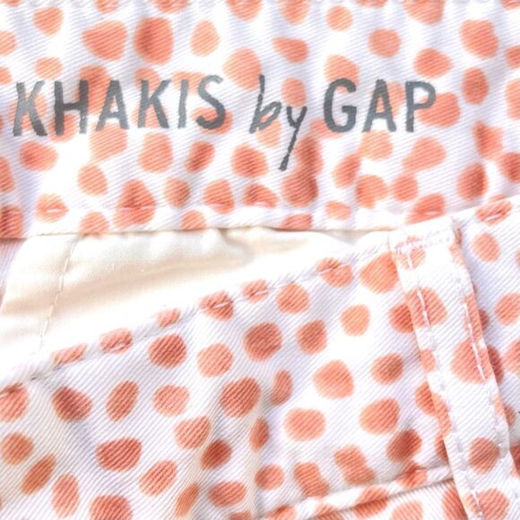 Gap Skinny Mini peach Polka Dot Khakis - Picture 4 of 6